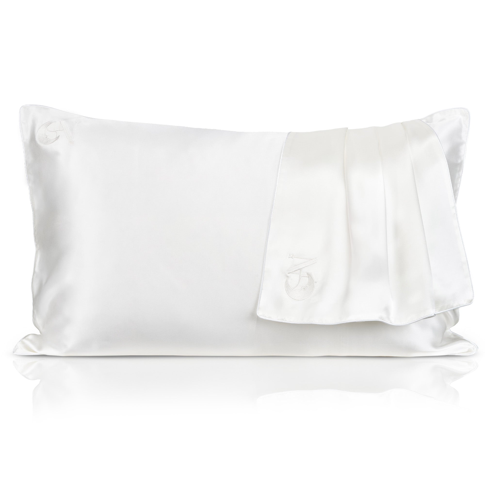 Seidenkissenbezug Ivory White - Ivory White Piping Edge.jpg