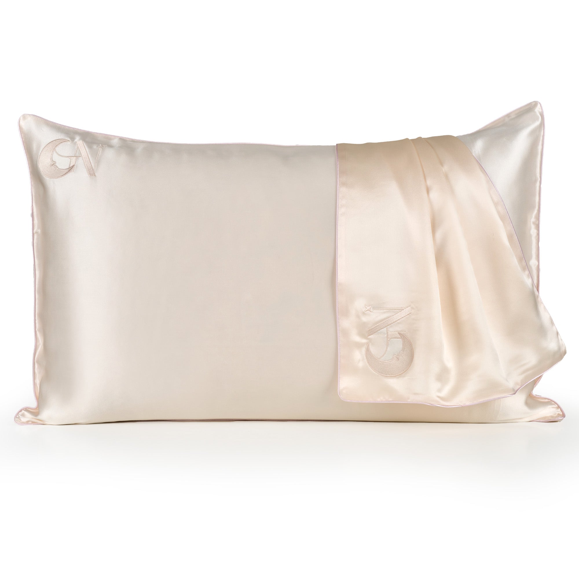 Seidenkissenbezug Light Champagne - Pink Piping Edge.jpg