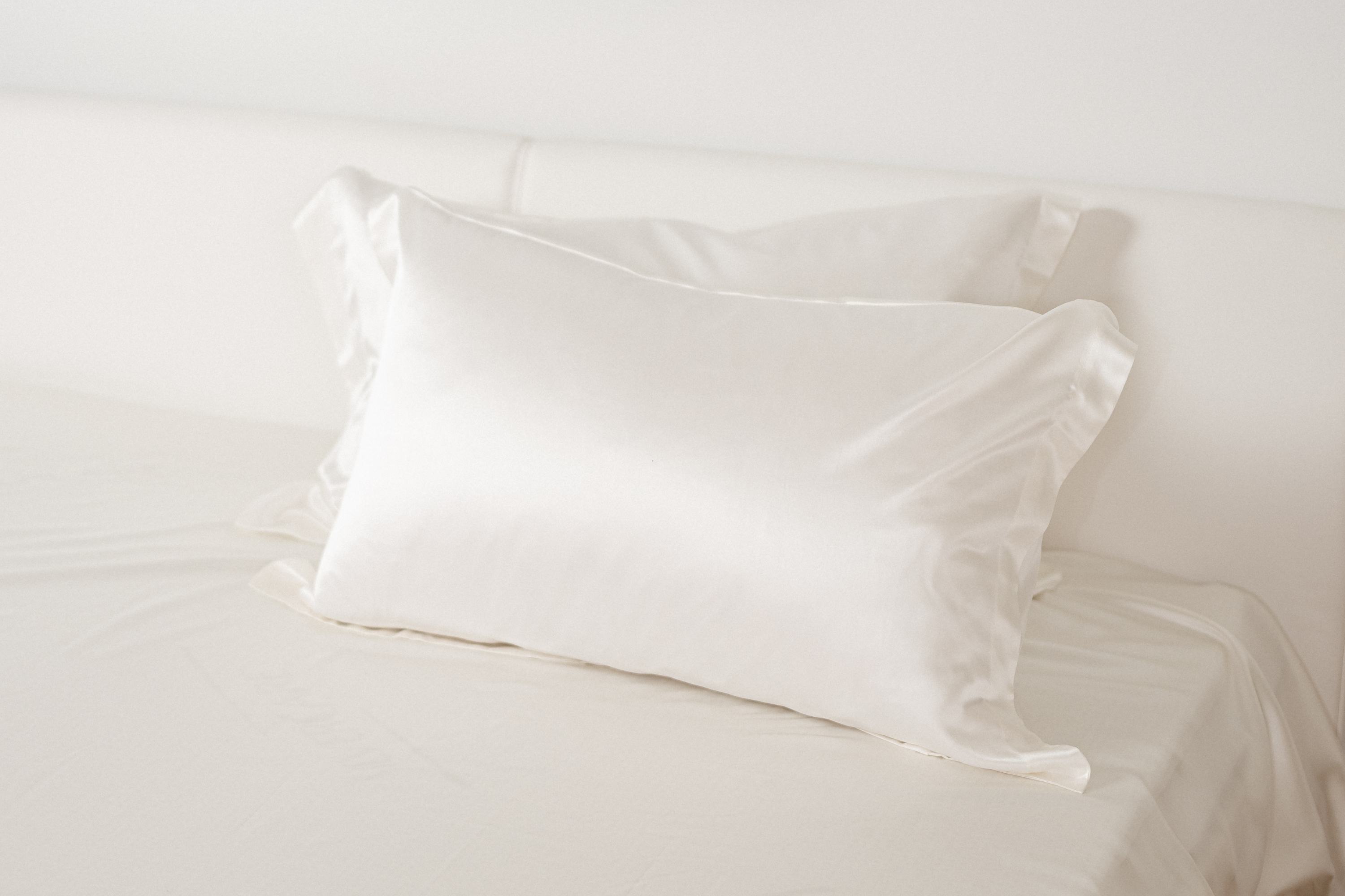 Federa di seta bianco avorio con bordo oxford | 50 x 80 cm (1 pz.)