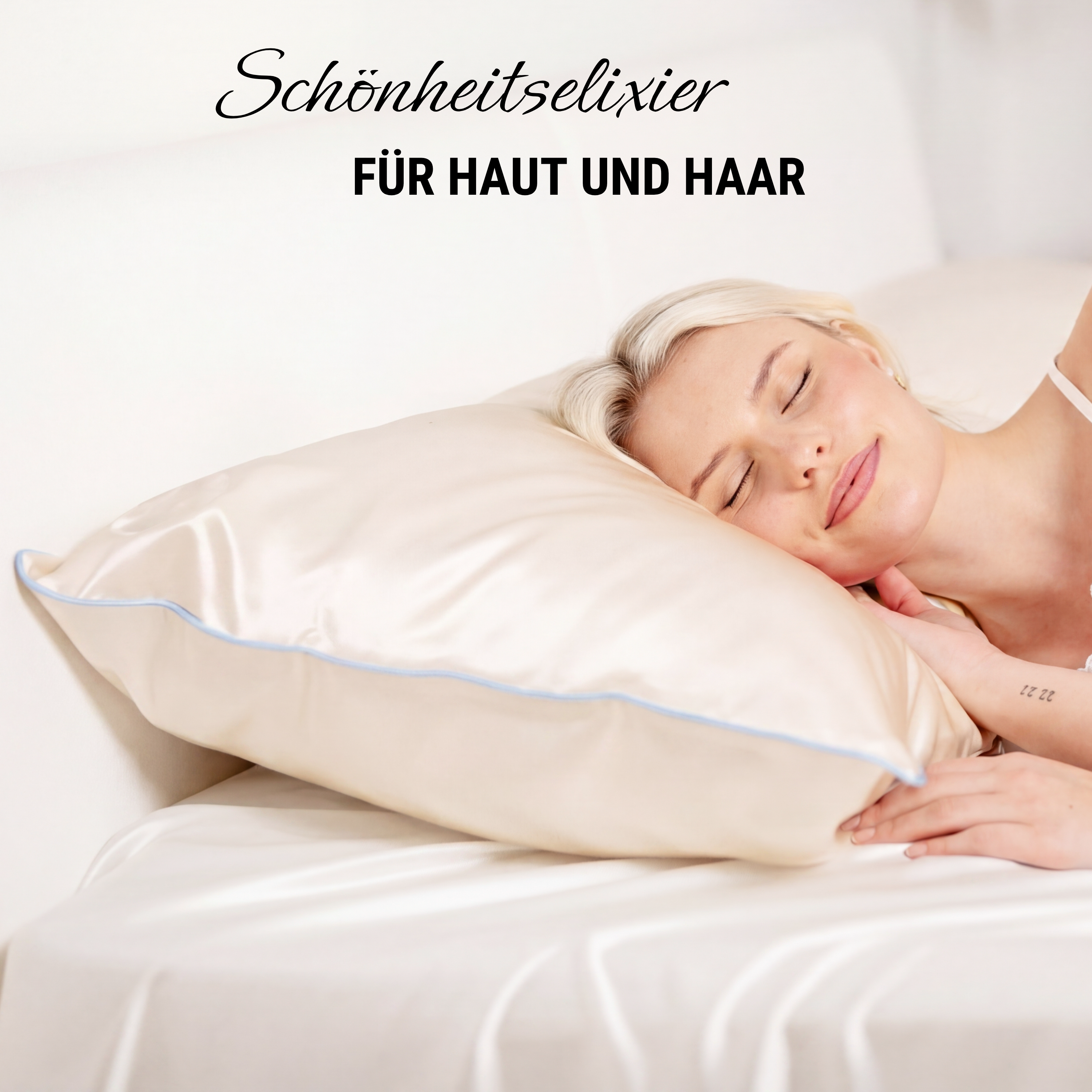Seidenkissenbezug 40x80 aus 100 % Seide (22 Momme, Klasse 6A) von GN Glowy Nights® –  Seidenkopfkissen dermatologisch mit „Sehr gut“ bewertet, anti-Frizz, für geschmeidiges Haar und glänzende Haut